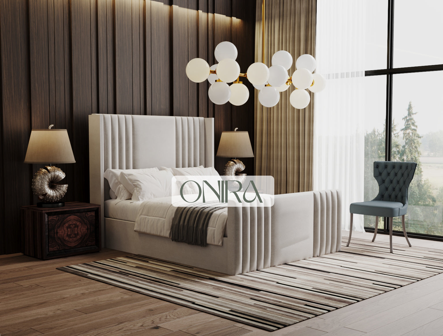 Nevada Bed Frame with Lines