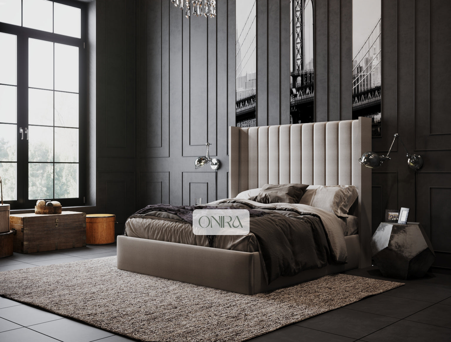 Empire Bed Frame with Optional Ottoman Storage