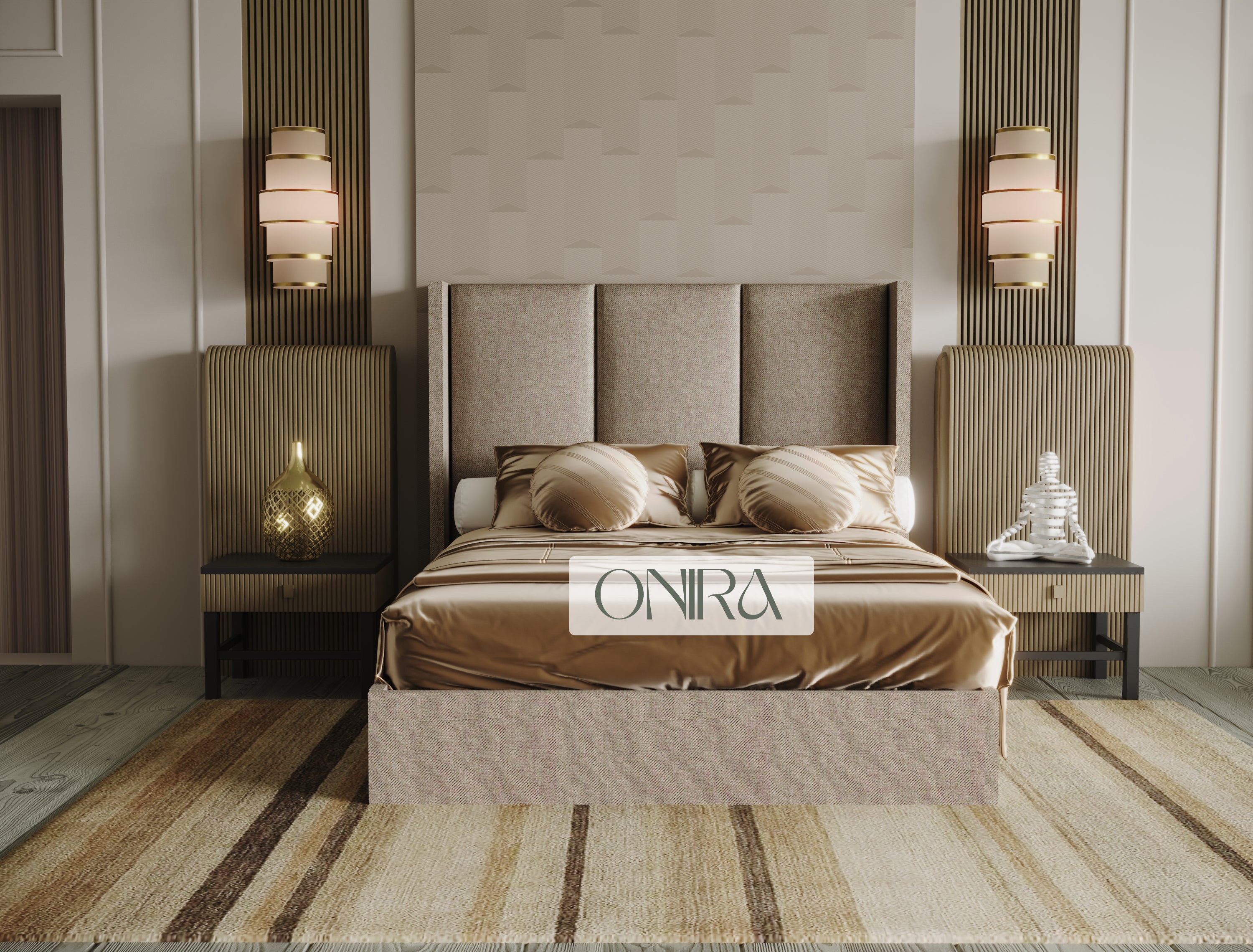 James Winged Bed Frame