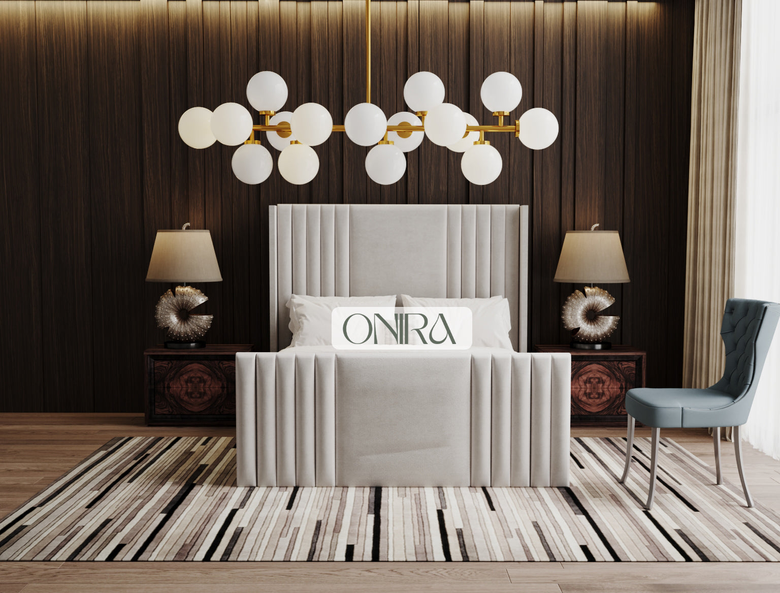 Nevada Bed Frame with Lines