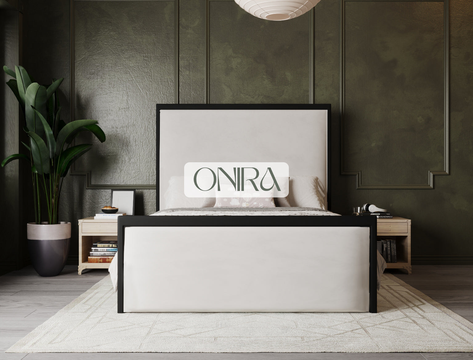 Washington Black Wooden Frame with Black Fabric Covering Edges