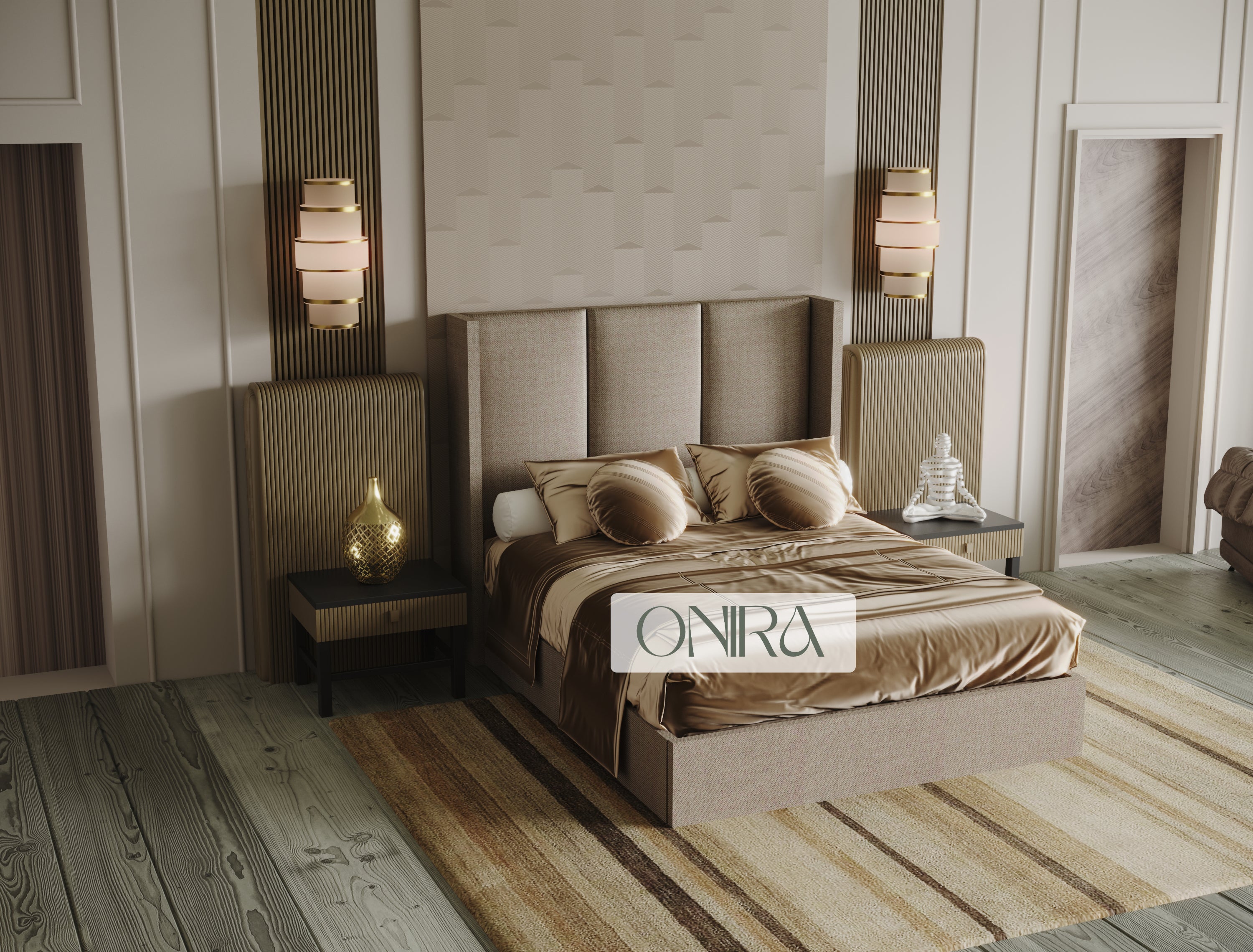 James Winged Bed Frame