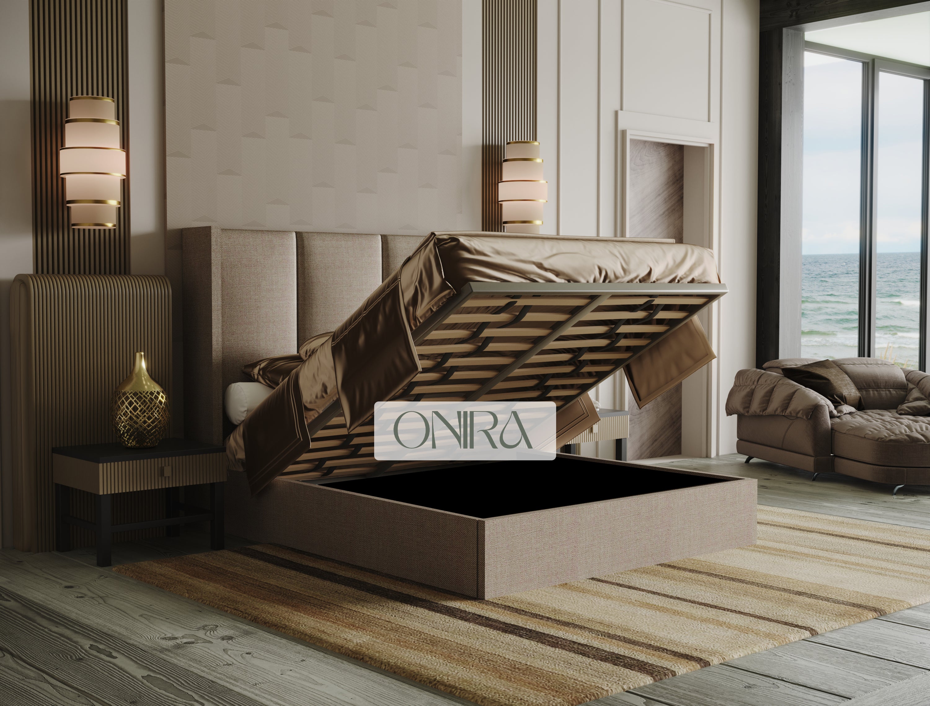 Thames Triple Wingback Bed