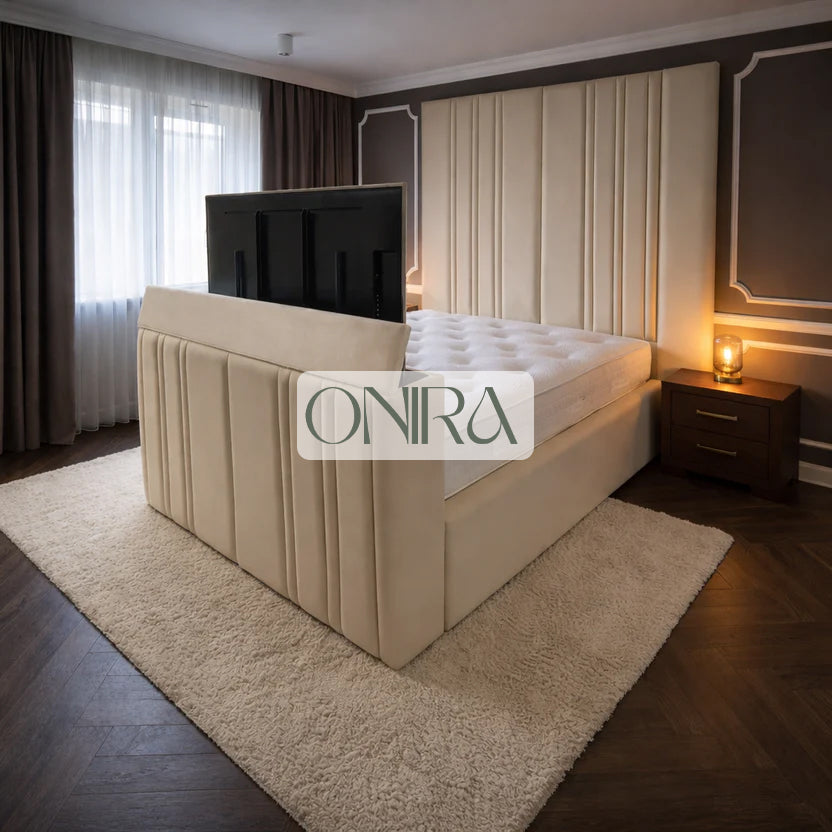 Mike Special TV Bed With Optional Ottoman Gas Lift Storage