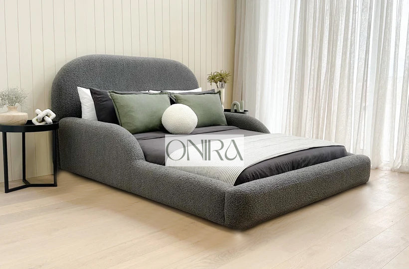 Milo Kids Bed Modern Teddy Fur Bed With Optional Ottoman Gas Lift Storage