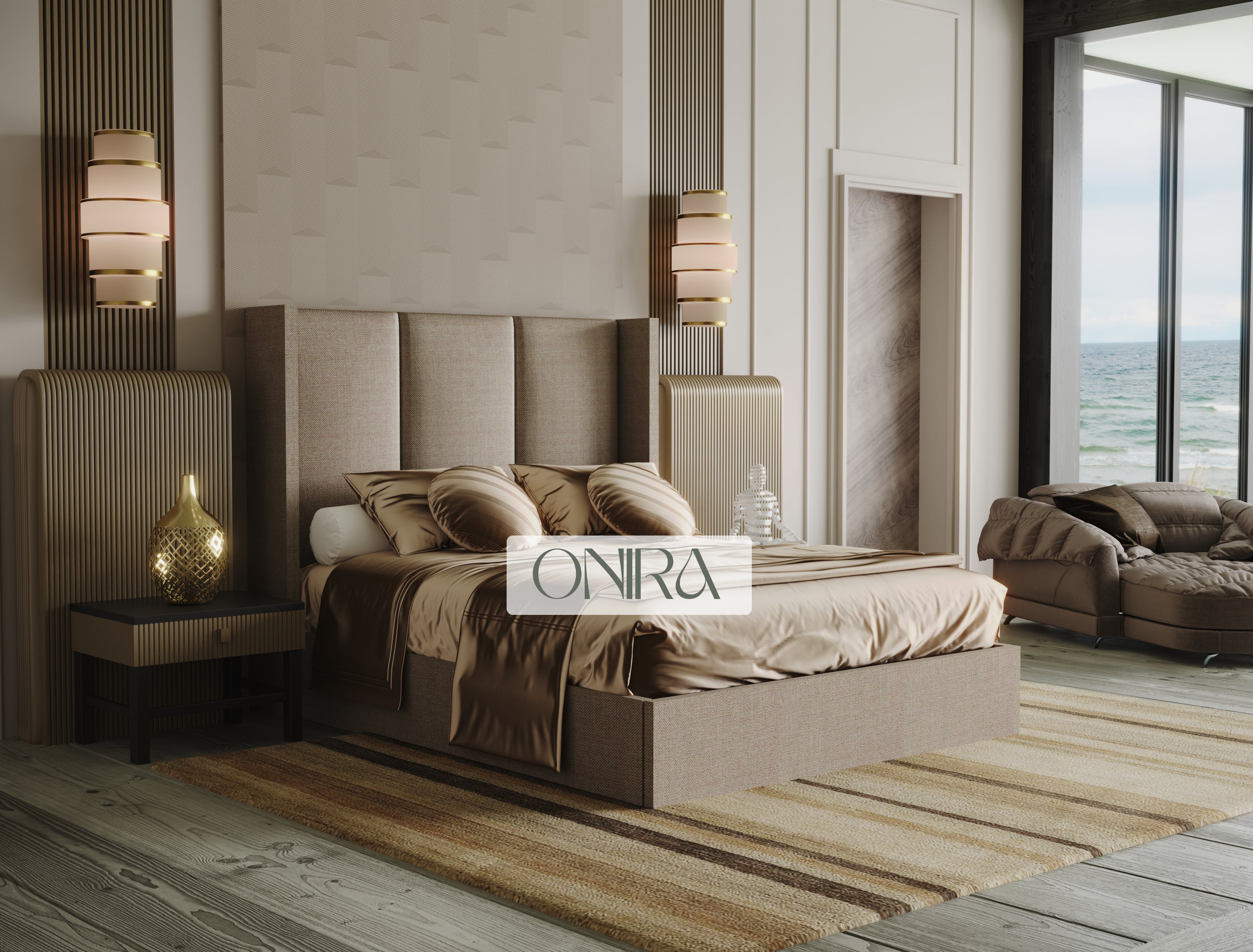 James Winged Bed Frame