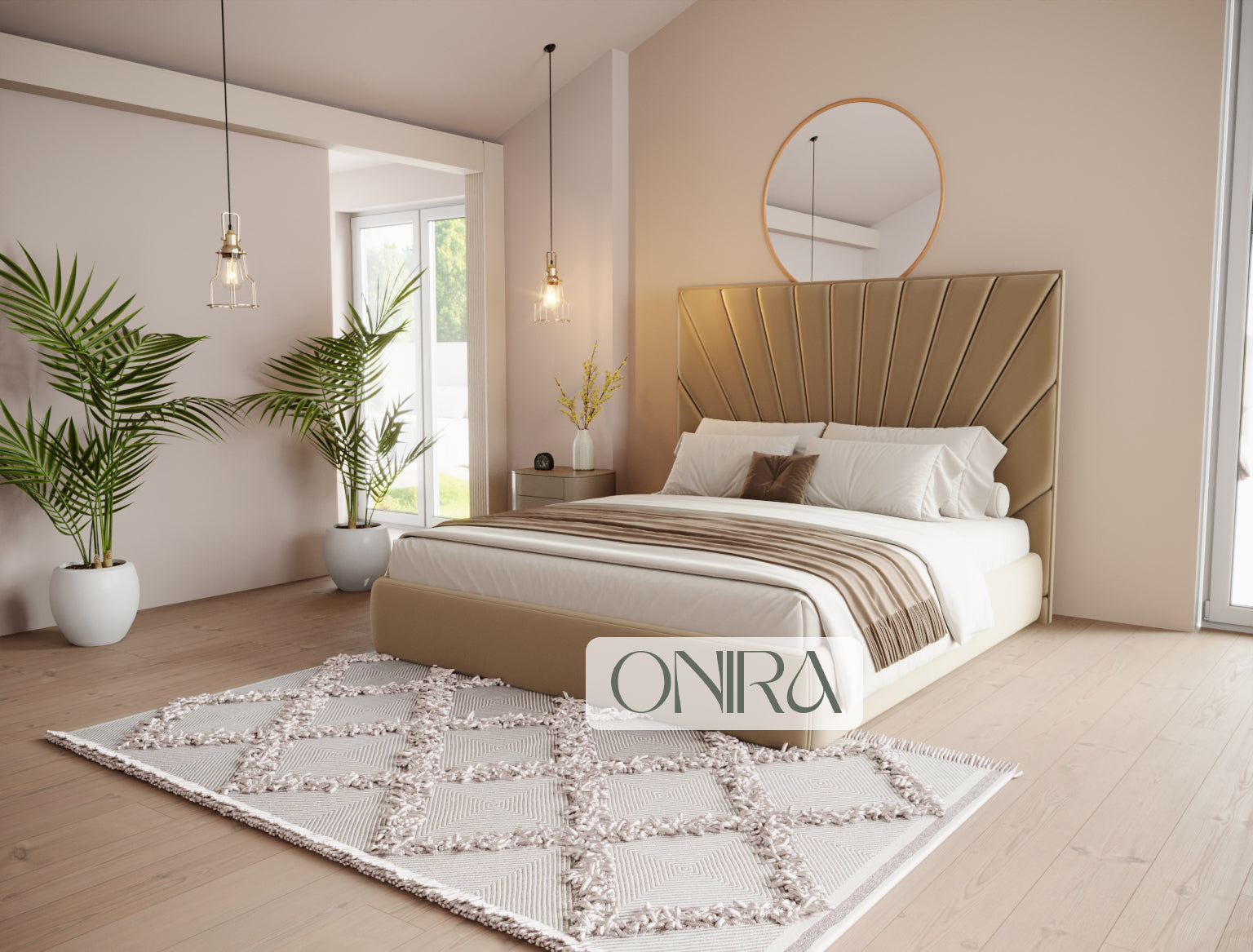 Tokyo Sunrise Designer Bed – With Optional Ottoman Storage