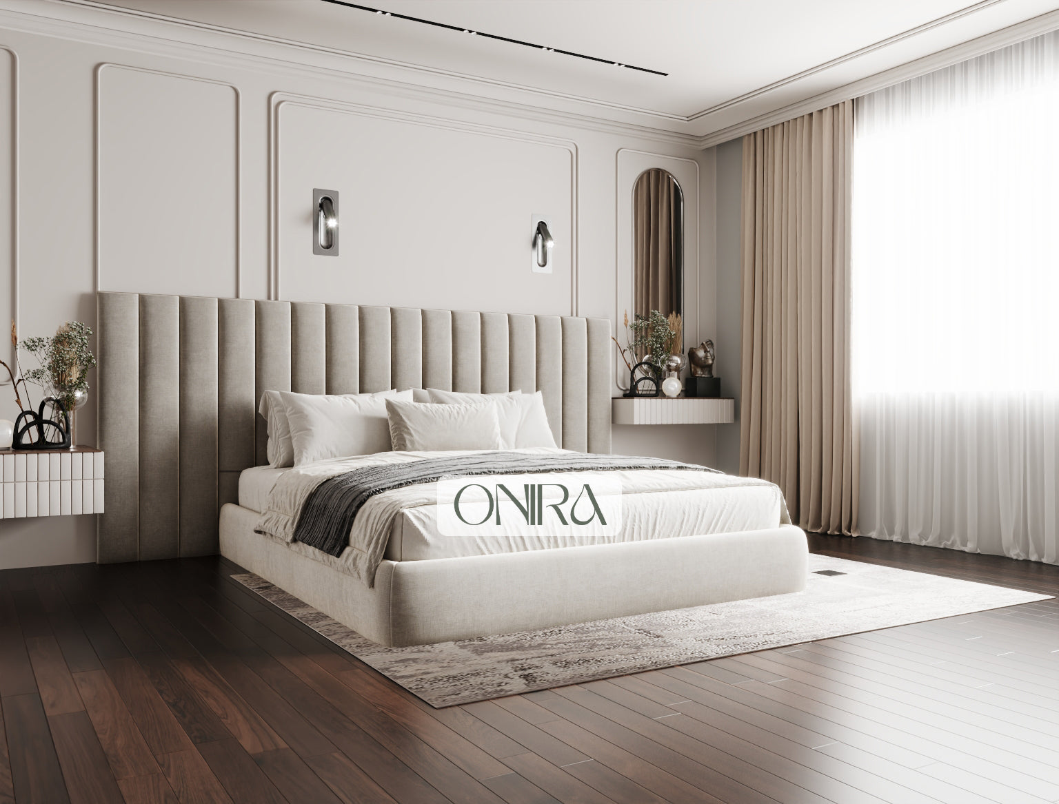 Duke Luxury Hotel Syle Wide 3 Piece Headboard Bed – Onira