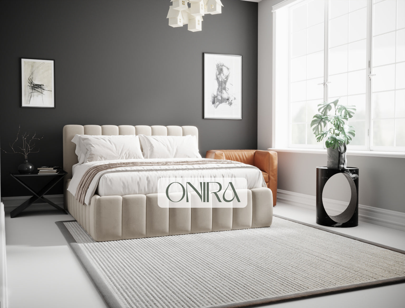 Orlando Bed frame Optional Ottoman Storage