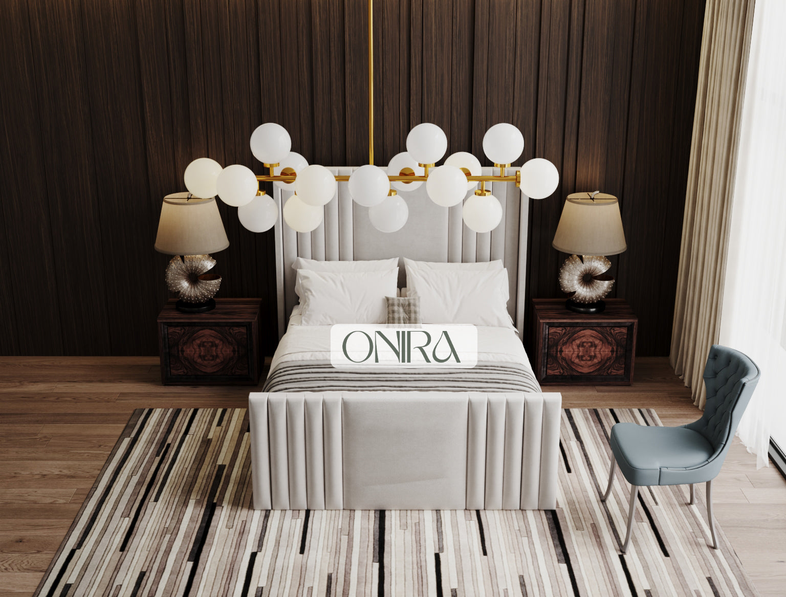 Nevada Bed Frame with Lines