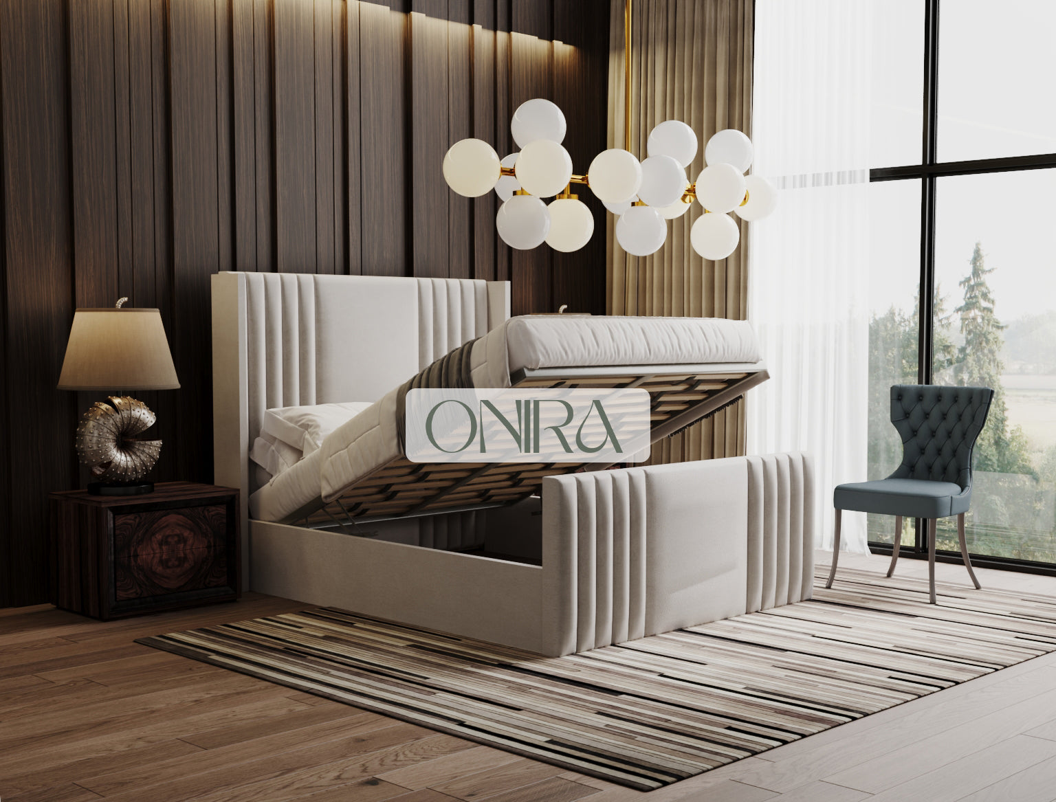 Nevada Bed Frame with Lines