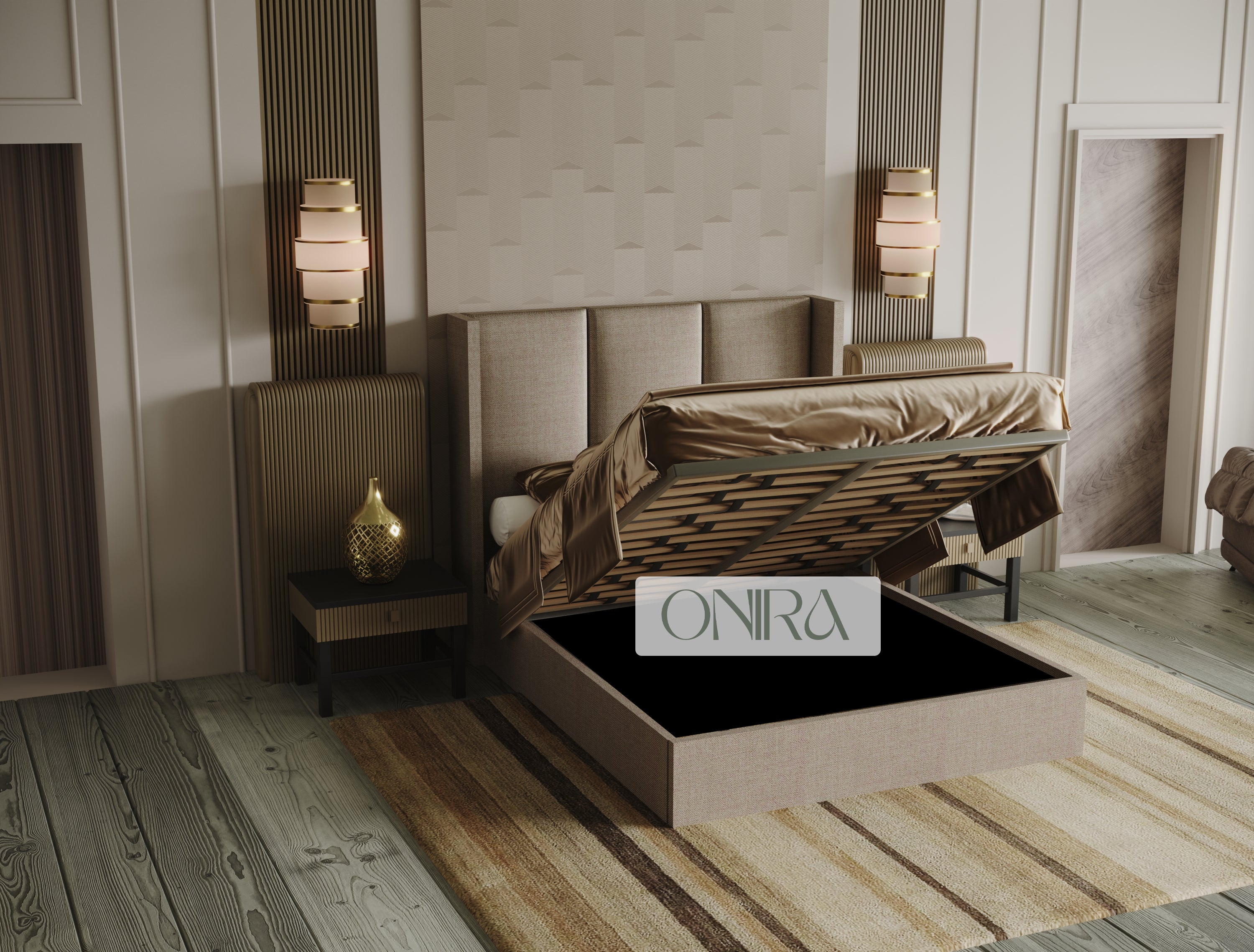 Thames Triple Wingback Bed