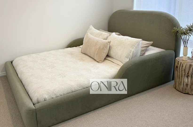 Milo Kids Bed Modern Teddy Fur Bed With Optional Ottoman Gas Lift Storage