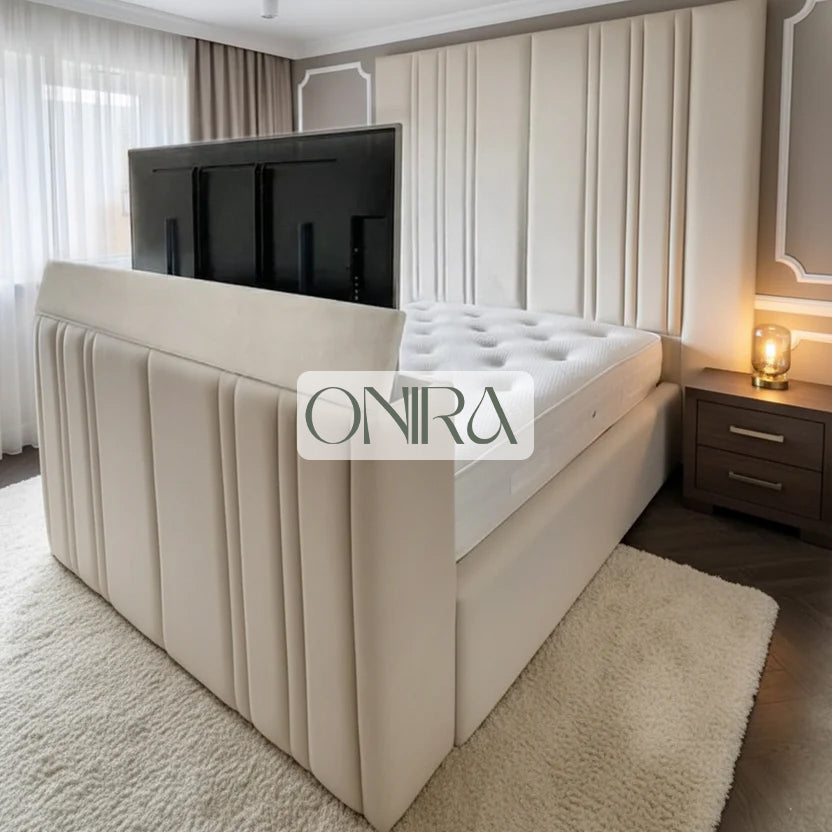 Mike Special TV Bed With Optional Ottoman Gas Lift Storage